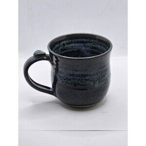 Cobalt Blue Mug Pottery Signed by Artist